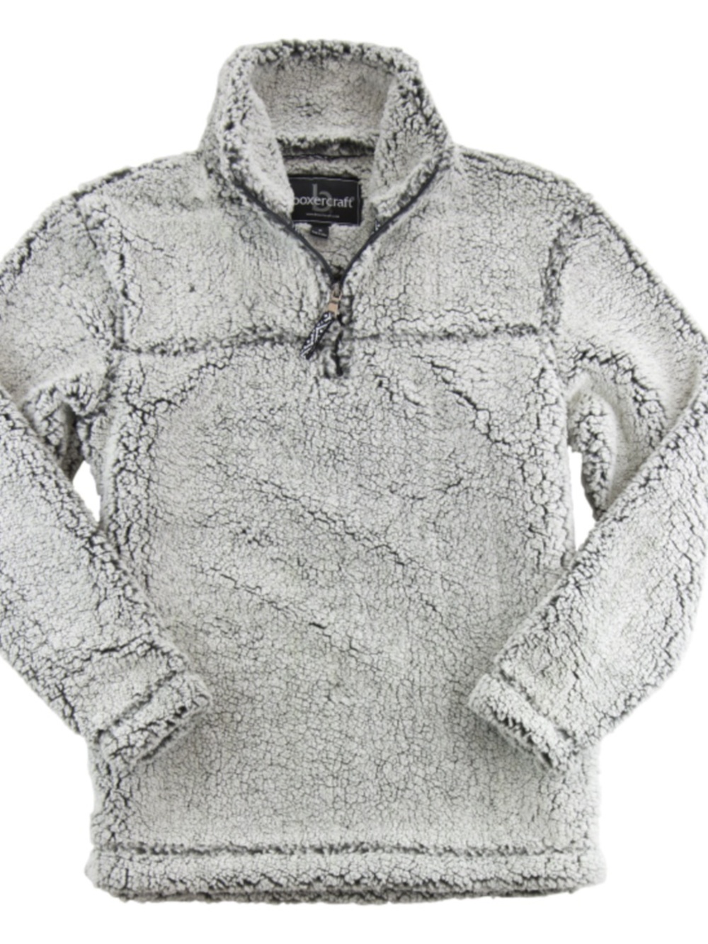 Boxercraft Sherpa Quarter Zip Pullover - Light Gray